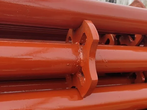 Wheel disc joint on a painted standard