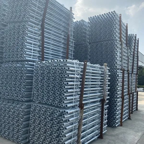 Packed ringlock ledgers ready for loading